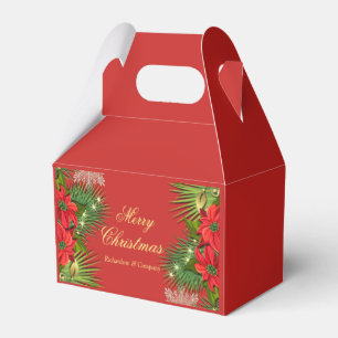 Julfest för Företag Röd och Guld Presentlåda