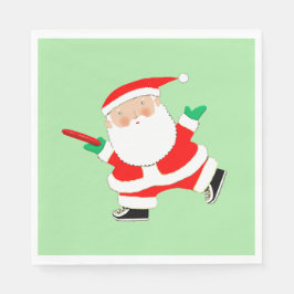 Julfest för golf-jul på disk pappersservett