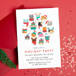 Julfest för gryning av julklapp inbjudningar<br><div class="desc">Inbjudan gäster till er jul party i stil med våra inbjudningskort i julfesten Cat Cute. I inbjudan i party finns en cirkel av söta katter som bär julhattar, vinterhattar, halsdukar och svettare i ett rött och turkotiskt färg. Anpassa inbjudan genom att lägga till information om party. Baksidan har en solid...</div>