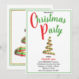 Julfest för guld, Röda och Grönt Inbjudningar