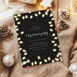 Julfest för helgdag Golden Ljus Inbjudningar