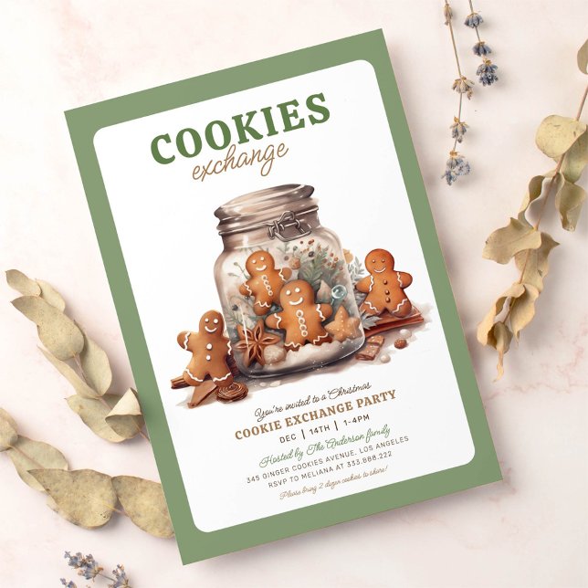 Julfest för inbjudan att byta julkaka (Skapare uppladdad)