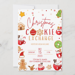 Julfest för jul-cookie Exchange Inbjudningar