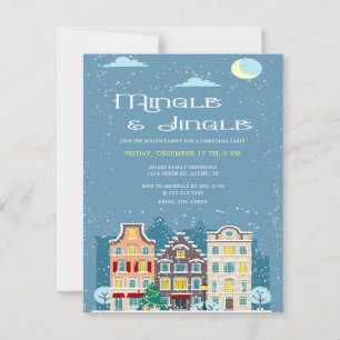 Julfest för julhus kort