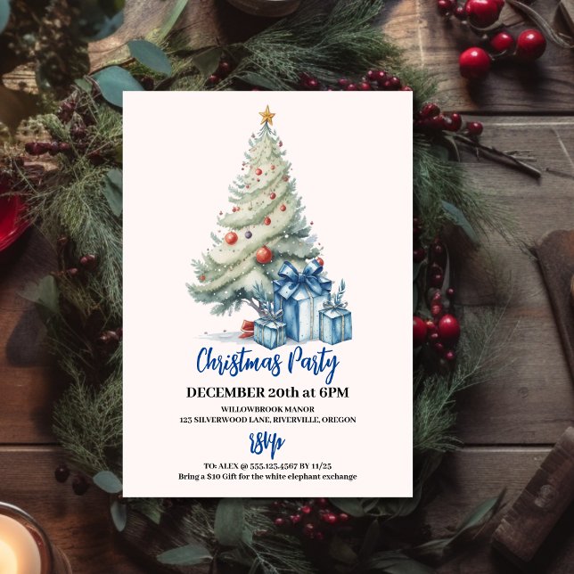 Julfest för julklapp inbjudningar (Skapare uppladdad)