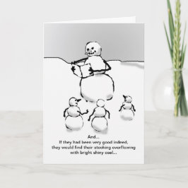 Julfest för snögubbar helgkort