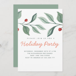 Julfest Grey löv inbjudan