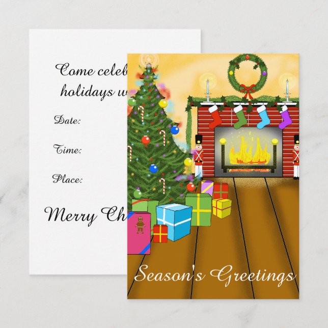 Julfest Inbjudan (Anpassadet) (Fram/baksida)