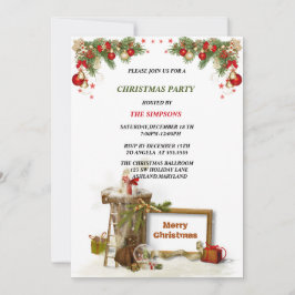 Julfest-inbjudan | Festive gräs Design Inbjudningar