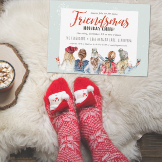 Julfest-inbjudan för Friendsmas Julkort (Skapare uppladdad)