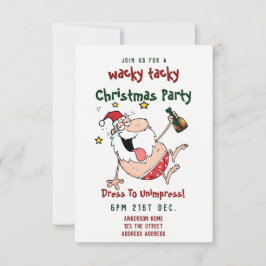 Julfest-inbjudan från TACKY, LUNK Santa Inbjudningar