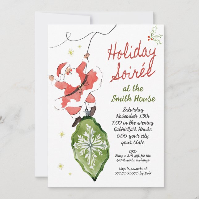 Julfest-inbjudan Inbjudningar (Framsida)