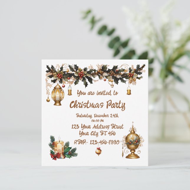 Julfest-inbjudan Inbjudningar (Stående Fram)