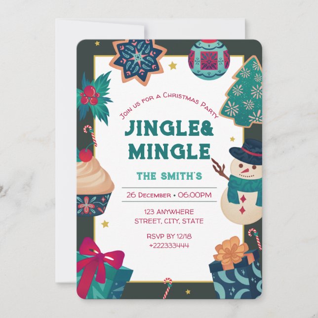 Julfest-inbjudan Inbjudningar (Framsida)