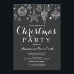Julfest - inbjudan Ornament<br><div class="desc">Inbjudan till Julfest till jul. Inbjudan till julmiddag Julfest. Julprydnad. Svartvitt bakgrundsvärde för krita.
Om du vill göra ytterligare anpassningar klickar du på knappen Anpassa och användor verktygen som är utformat för att ändra mallen.</div>
