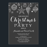 Julfest - inbjudan Ornament<br><div class="desc">Inbjudan till Julfest till jul. Inbjudan till julmiddag Julfest. Julprydnad. Svartvitt bakgrundsvärde för krita.
Om du vill göra ytterligare anpassningar klickar du på knappen Anpassa och användor verktygen som är utformat för att ändra mallen.</div>
