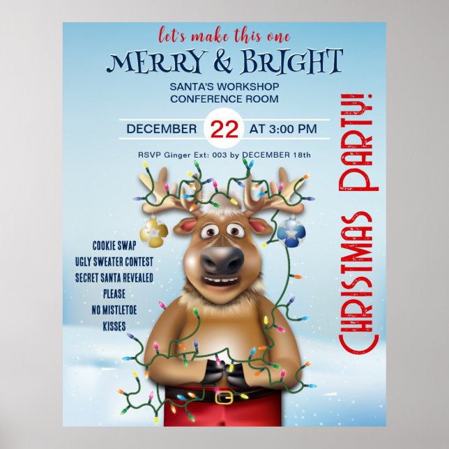 Julfest-inbjudan | Renar Poster (Framsidan)