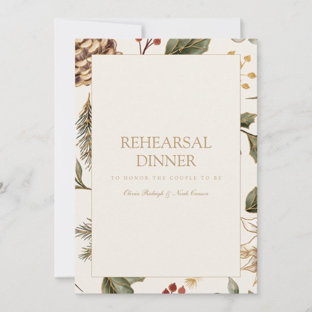 Julfest - inbjudan till middagsfest (Framsida)