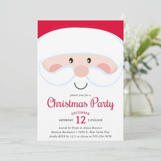 Julfest Invitation för Tomte Inbjudningar (Stående Fram)