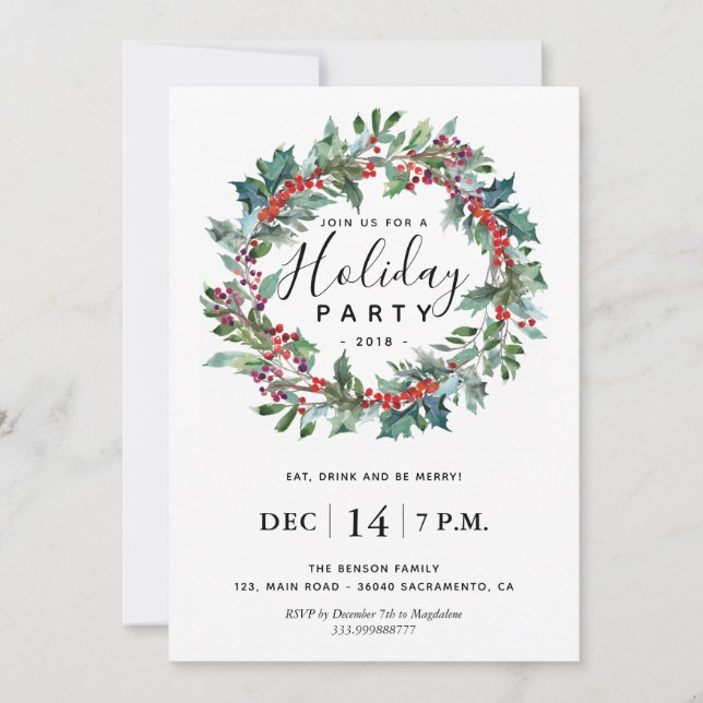 Julfest Invitation Julkort (Framsida)