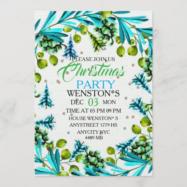 Julfest Invitation Mall | Elegant Julfirande (Framsida)