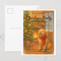 Julfest Invitation · Mysig hundscen
