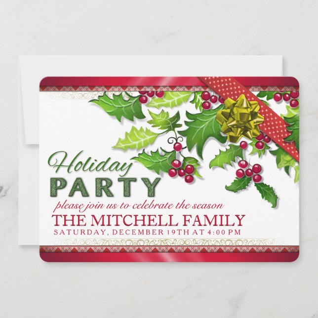 Julfest jul Ivy Celebrate-inbjudan Inbjudningar (Framsida)