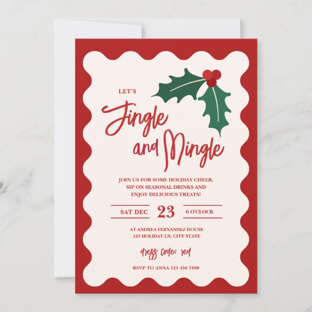 Julfest med Glädje och Mingel - Inbjudan till Julf (Framsida)
