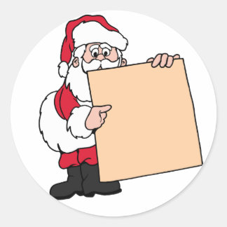 Julfest Namn bricka Jultomten Runt Klistermärke