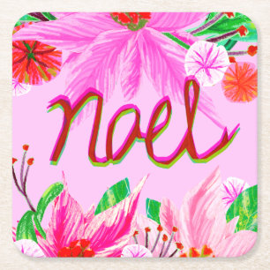 Julfest - Noel Underlägg Papper Kvadrat