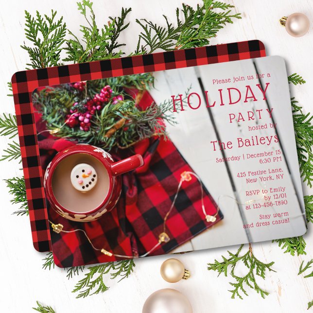Julfest Red Play Hett Chocolate | Jul Inbjudningar (Skapare uppladdad)
