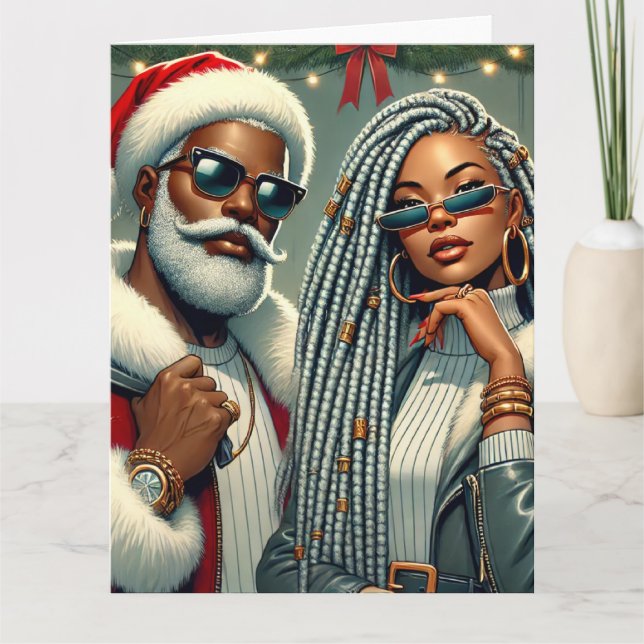 Julfest Santa Kort (Framsida)