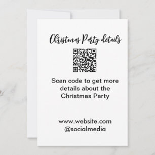 Julfest Scan QR-kodinformation webbplats social Inbjudningar