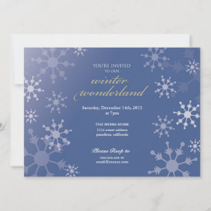 Julfest Snowflake Inbjudan
