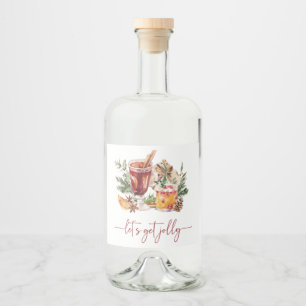 Julfest Spritflaskor Etikett
