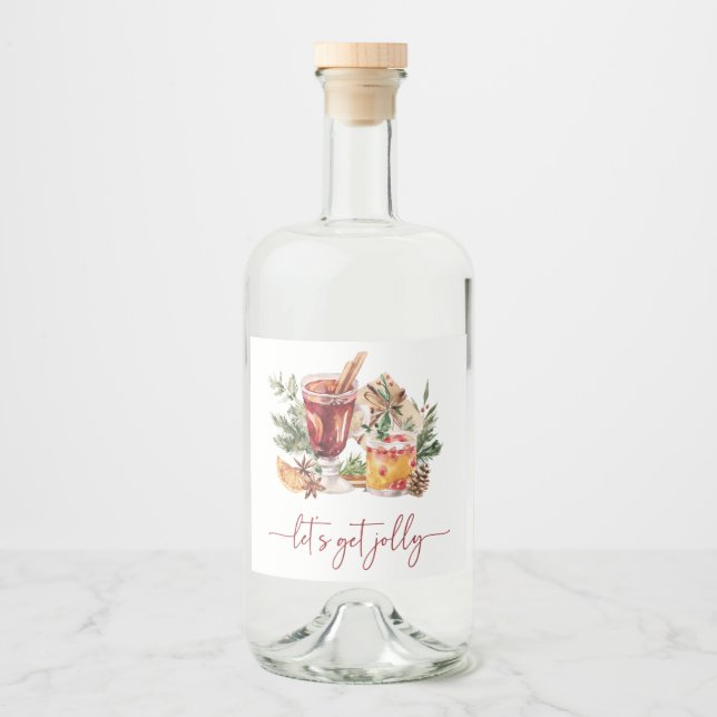 Julfest Spritflaskor Etikett (Framsida)