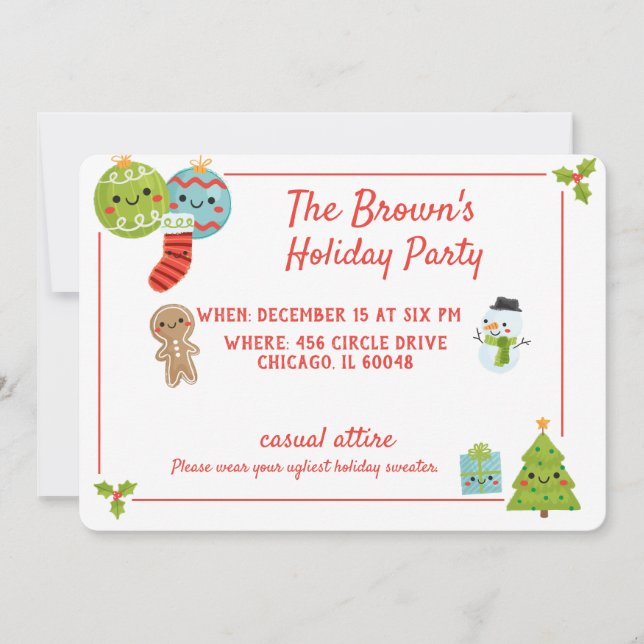 Julfest Tack Kort (Framsida)