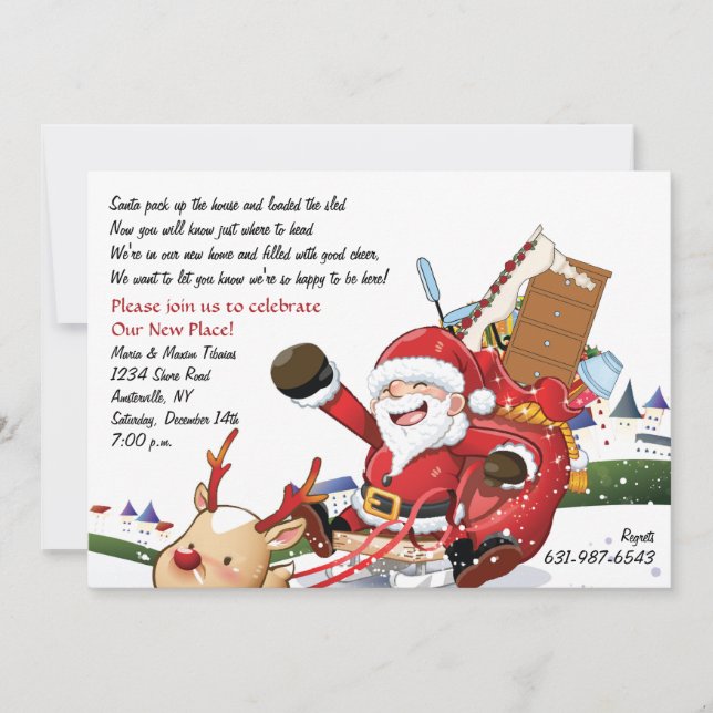 Julfest - tillkännagivande om Flytta (Framsida)