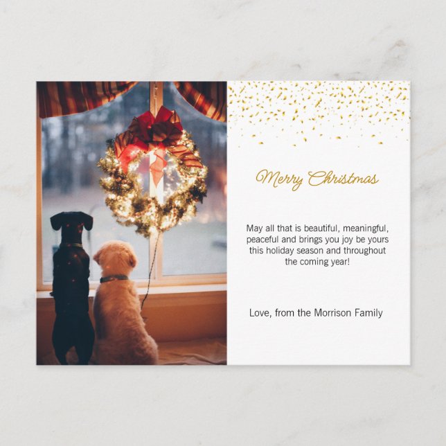 Julfest, vykort för Julafton Inbjudan (Framsida)