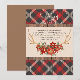 Julfest Woodland Antlers Inbjudningar