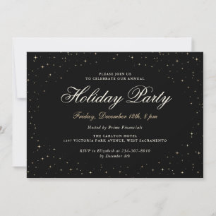Julfesten Black Guld Business, jul Inbjudningar