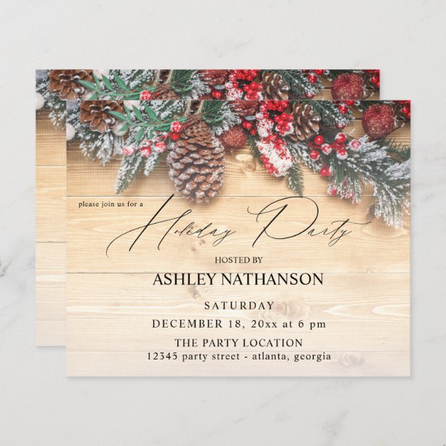 Julfesten Budget Garland & Berries Rustic (Fram/baksida)