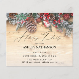 Julfesten Budget Garland & Berries Rustic Flygblad