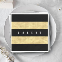 Julfesten Cheers Chic Gold Foil Black Rand