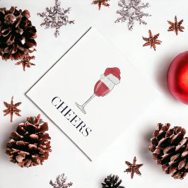 Julfesten Cheers Santa Hat Vin Pappersservett