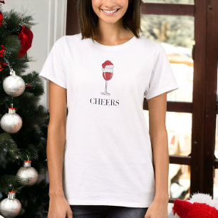 Julfesten Cheers Santa Hat Vin T Shirt