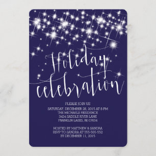 Julfesten chic Merry & Bright Sparkles Inbjudningar