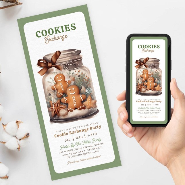 Julfesten Cookie-byteschristmas Inbjudningar (Skapare uppladdad)