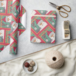 Julfesten Cute Rosa Santa Inspirief Presentpapper