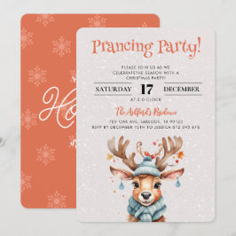Julfesten Cute Watercolor julrenar Inbjudningar